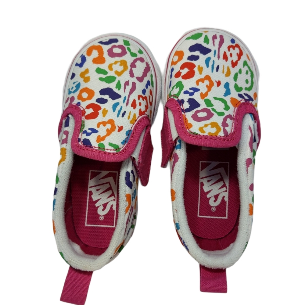 Vans Slip On V Rainbow Leapord Toddler Size 6 - Picture 5 of 7